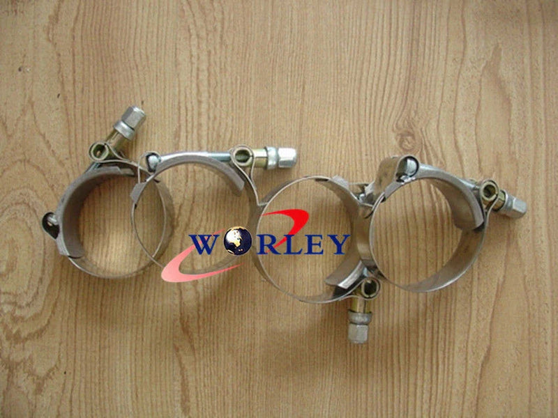 Universal 8 x 4" Turbo Pipe Hose Coupler T-Bolt Clamps