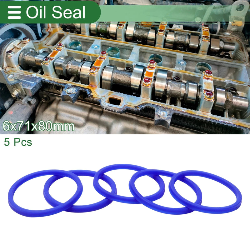 Oil Seal 71x80x6mm Rotary Shaft Seal TPU 5 Pcs