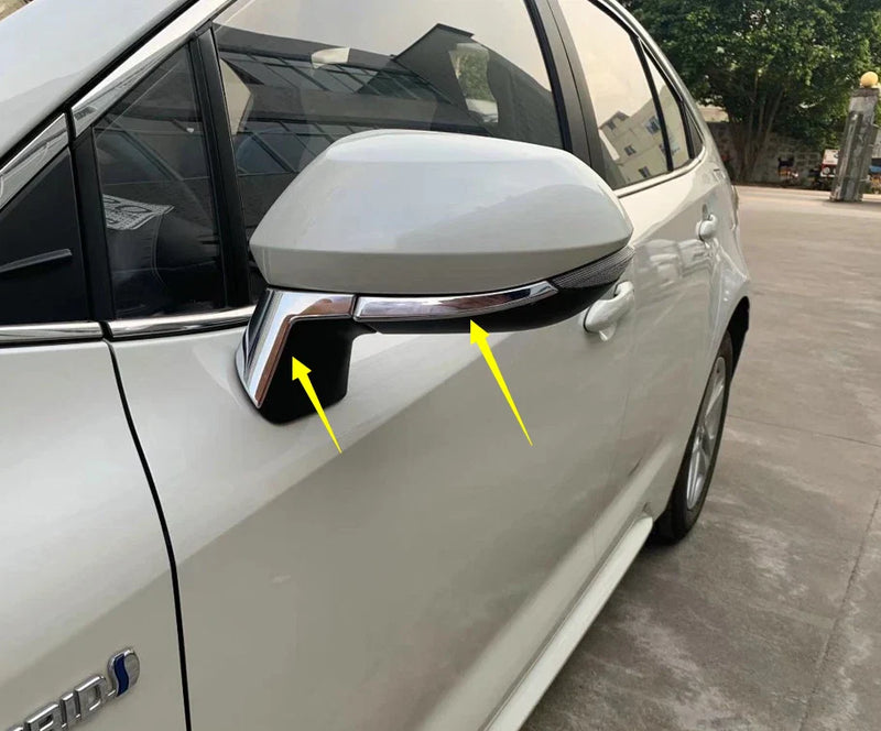 Toyota Corolla Hatchback Chrome Strips Rearview Side Cover Trim (2019-2023)