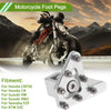 Honda CRF50 Silver Tone Motorcycle Foot Pegs (2004-2023)