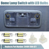 Honda Odyssey Dome Lamp Switch 2Pcs with 4Pcs White LED Bulbs (2005-2010)
