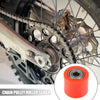 2 x Set 8mm Motorcycle Chain Pulley Roller Slider Wheel Guide Orange