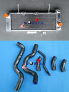 Suzuki SV650N SV650 2003-2004 Aluminum Radiator + Blue Hose