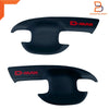 Isuzu D-MAX Matte Black Door Handle Insert Bowl Cover Red Trim (20-25)