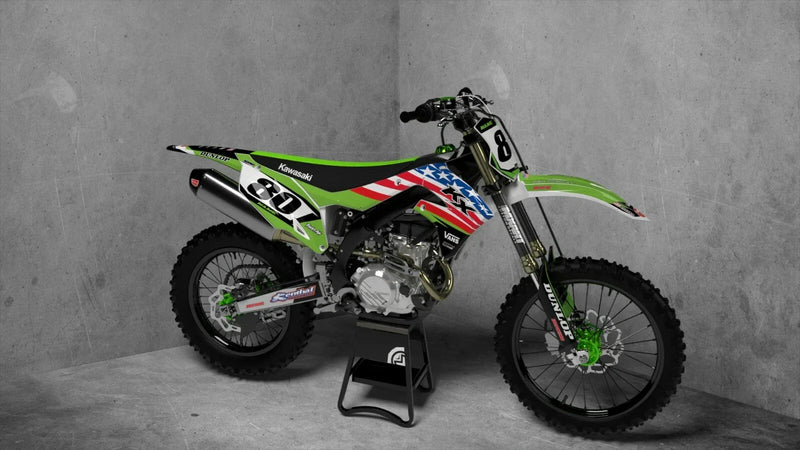 Kawasaki KLX 110 (2010-2025) SWAT Style Stickers Custom Graphics Kit