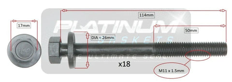 Cylinder head bolt set / Holden Colorado RC Rodeo RA (2007–2012)