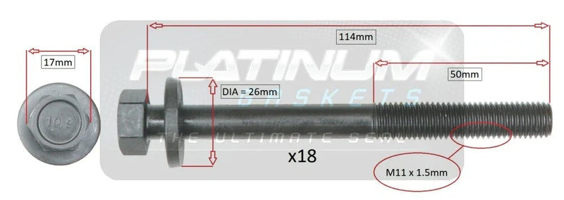 Cylinder head bolt set / Holden Colorado RC Rodeo RA (2007–2012)