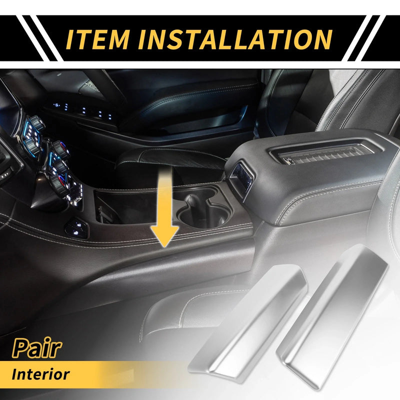 Toyota Tundra 2 x Interior Armrest Storage Cover Trims (2022–2024)
