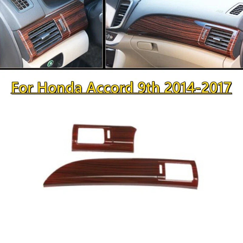 Honda Accord Wood Grain Central Console Dashboard Panel Cover (2014–2017)