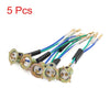 Motorcycle 5 x Metal 3-Wire Harness Headlight Bulb Sockets Connector