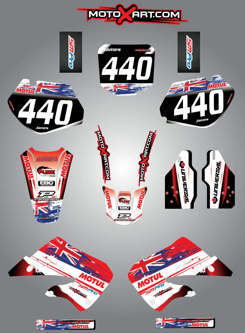 Honda CR 250 Custom Graphic Kit - AUSSIE PRIDE (1997-1999)