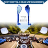 Motorcycle M8/M10 Rear View Mirrors Prismatic Blue Aluminum Alloy