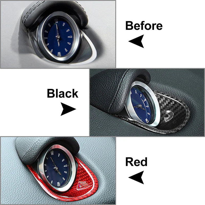 Maserati Ghibli Quattroporte Carbon Fiber Dashboard Clock Cover Trim
