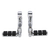 Harley Honda Suzuki Engine Guard Foot Pegs Mounts 1 1/4 Chrome
