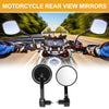 M8 Motorcycle Rear View Mirrors / Handlebar / Carbon Fiber Pattern Black