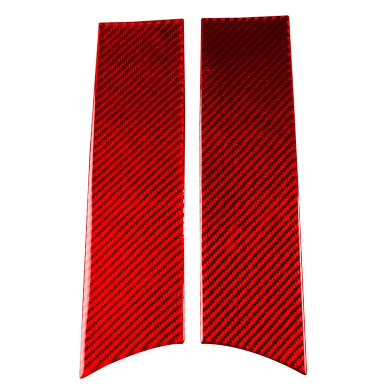 Benz C E GLC Class Carbon Red Console Armrest Storage Box Cover (2015-2023)
