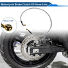 110cm Motorcycle Brake Clutch Oil Hose Line Silver Tone