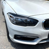 BMW F20 F21 2 x Headlight Eyelid Trim Covers Gloss Black (2015-2019)
