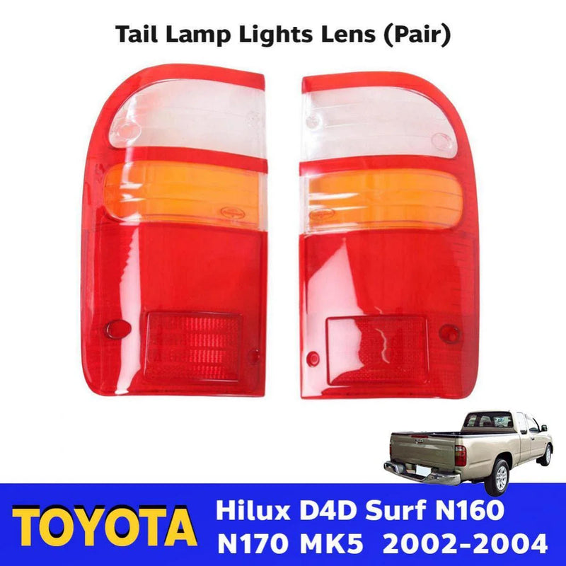 Tail Light Lens Lamp Cover LH+RH Fits Toyota Hilux D4D Pickup Truck 2002-04 D05