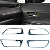 Toyota Harrier Venza Steel Interior Door Handle Cover Trim Carbon (2020-2024)