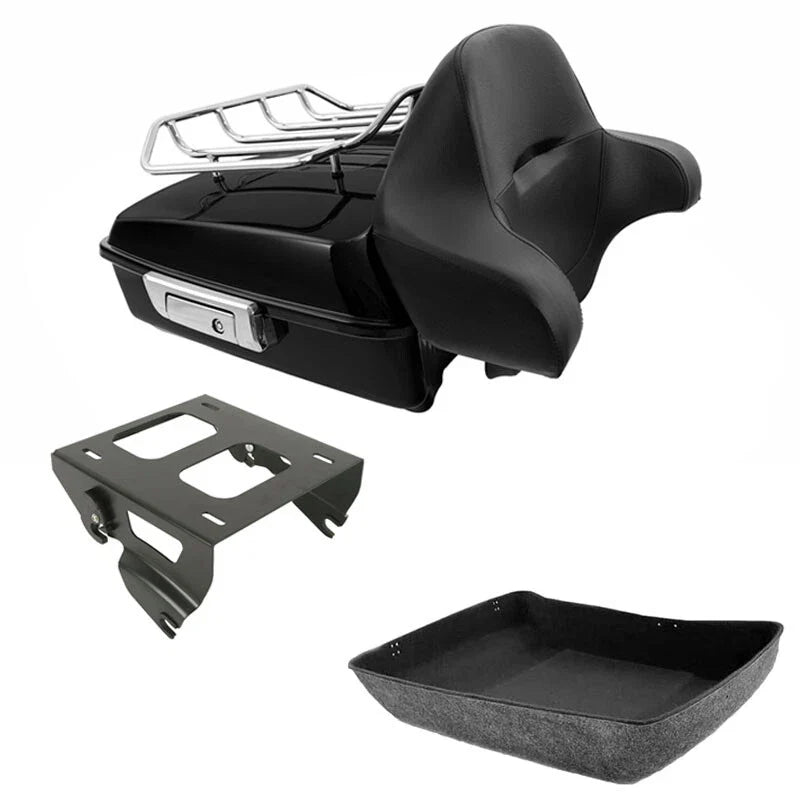 Harley Touring Street Glide Chopped Trunk Solo Mount Rack (2014-2025)