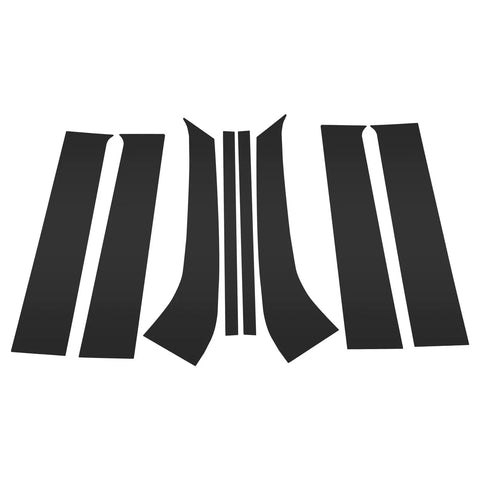 Ford Everest (2015-2021) Black 8 Pcs Door Pillar Window Trim