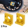 Motorcycle Chain Adjuster Block Gold Tone / 2 x 12mm Hole Dia / Chain Adjuster Block