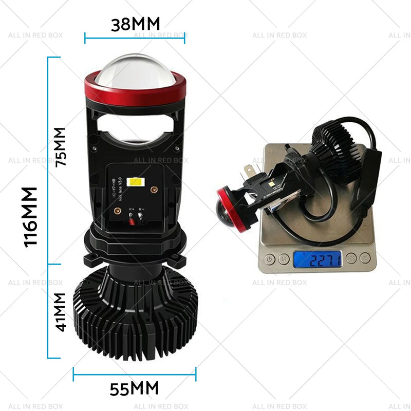 Car Lamps 6000K LED H4 Bi-LED Mini Lenses