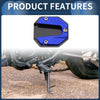 Motorcycle Kickstand Pad 1 Aluminum Alloy Blue