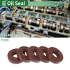 Oil Seal 17x40x10mm Brown 5 Pcs Rotary Shaft Seal FKM Rubber