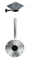 Standard Seat Boat Pedestal Combo Floor Plug + Post + 360° Seat Swivel