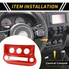 Jeep Wrangler JK JKU 2011-2017 Red AC Switch Control Cover Trim