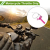 Motorcycle Throttle Grip 22mm CNC Aluminum Alloy Handlebar Rose Red