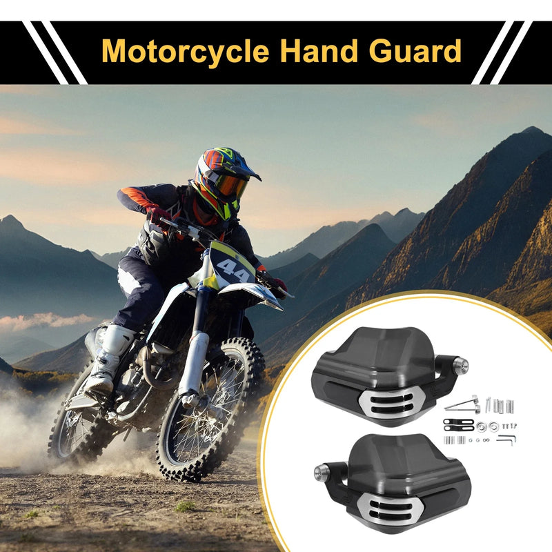 Motorcycles Knuckle Guard Protector Silver Tone PC Universal Hand Guard