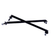 2 x Black 20cm Adjustable Front Bumper Lip Splitter Strut Rod