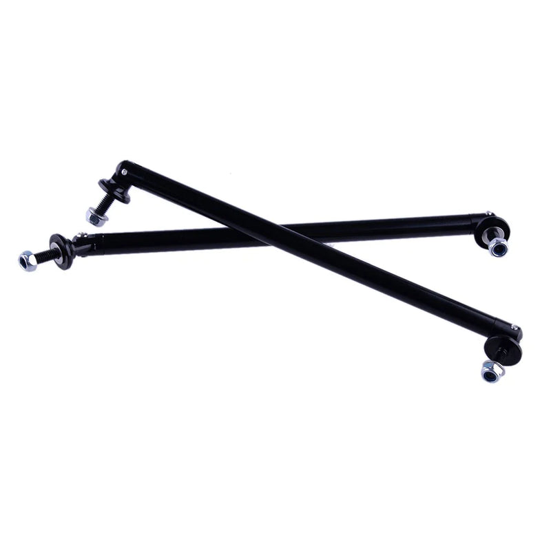 2 x Black 20cm Adjustable Front Bumper Lip Splitter Strut Rod
