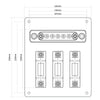 Busbar 100A Aluminum Manual-Off Hydraulic Circuit Breaker