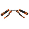 Yamaha YZF R1M R1S Orange Extendable Brake Clutch Lever Grip Set (2015-2023)