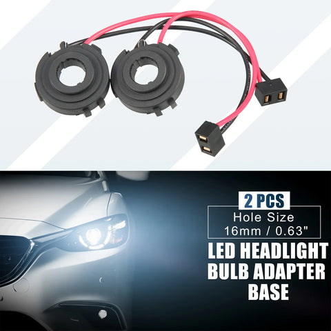 VW Golf 6 / 7 (2012-2020) - 2x H7 LED Headlight Bulb Holder Adapter Socket