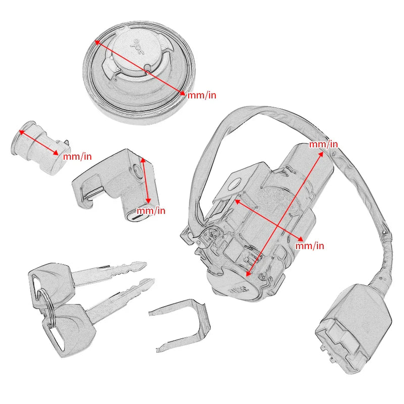 Honda CRF250 CRF250L CRF250M Ignition Key Switch Lock Set (2013-2020)