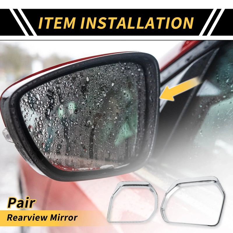 Toyota Tundra Pair Rearview Mirror Rain Eyebrow Trim (2022–2024)