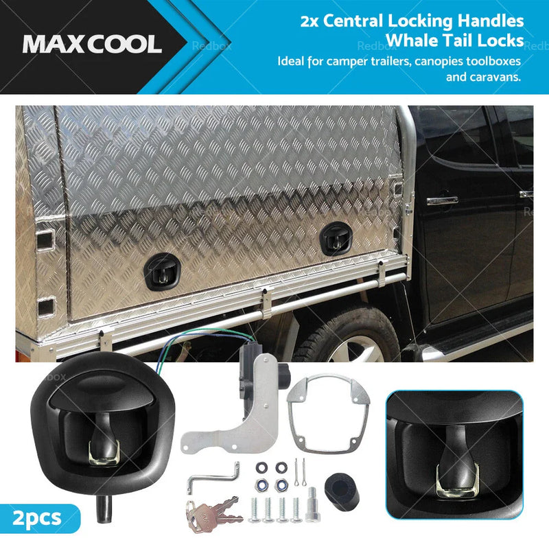 Trailer Canopy 12V Power Black Whale Tail T Handle Lock