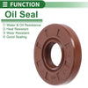 Oil Seal Seal Ring Rotary Shaft Seal FKM Rubber 17x40x7mm Brown 5 Pcs