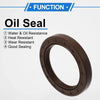 Oil Seal Seal Ring Rotary Shaft Seal FKM Rubber 52x72x10mm Brown 2 x Pcs