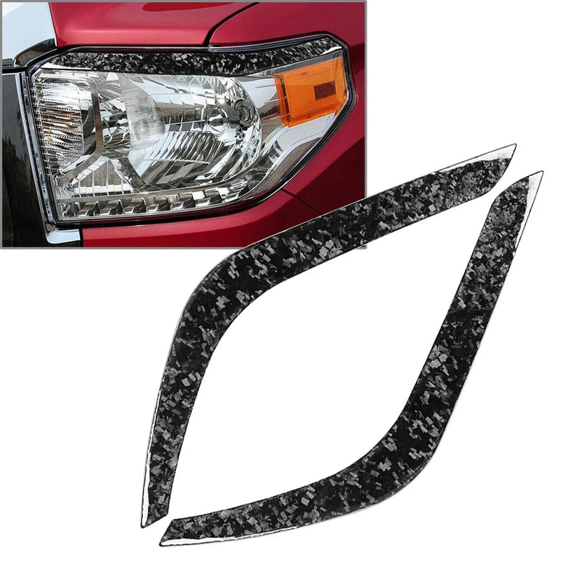 Toyota Tundra Forged Pattern Headlight Eyebrow Eyelid Covers (2014-2021)