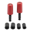 Red Universal Motorcycle 2in Handlebar Hand Grips & End Caps (2023)