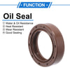 Make Model Oil Seal 28x40x10mm Rotary Shaft Seal FKM Rubber 2 x Brown