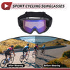 1 Pc Motorcycle Riding Goggles Blue Purple Lens Black Frame PC TPU