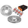 Triton MR Front Slotted Dimpled 320mm Disc Brake Rotors + Pads (2018-2020)