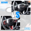 Toyota Corolla 3 Pcs / Red Steering Wheel Cover Trim (2020–2022)